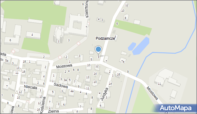 Włodawa, Podzamcze, 1, mapa Włodawa