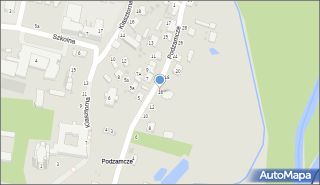 Włodawa, Podzamcze, 16, mapa Włodawa