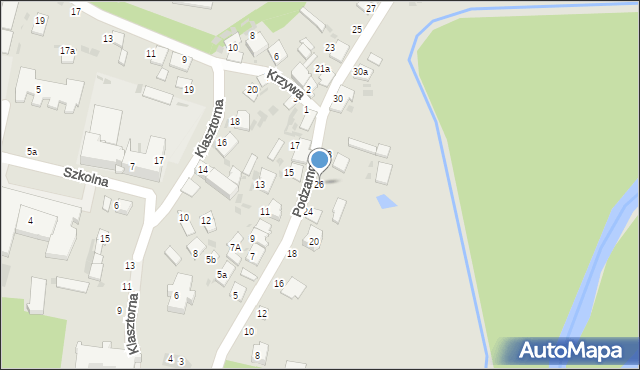 Włodawa, Podzamcze, 26, mapa Włodawa