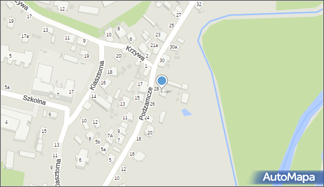 Włodawa, Podzamcze, 28a, mapa Włodawa