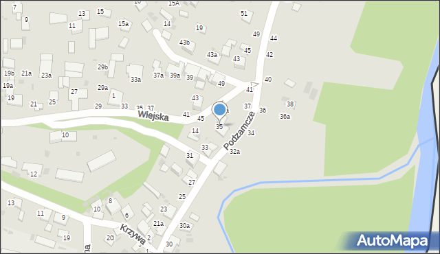 Włodawa, Podzamcze, 35, mapa Włodawa