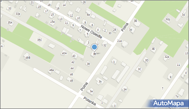 Włodzimierzów, Polna, 36, mapa Włodzimierzów