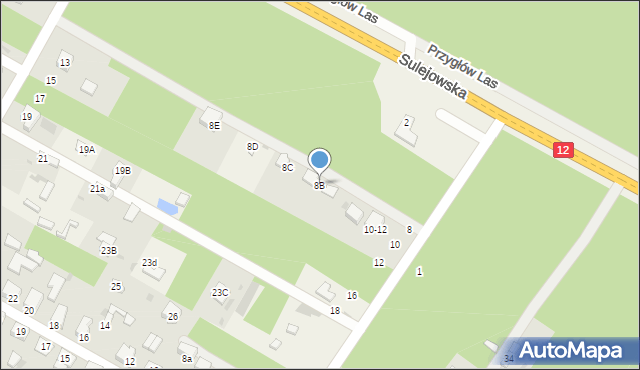 Włodzimierzów, Polna, 8B, mapa Włodzimierzów