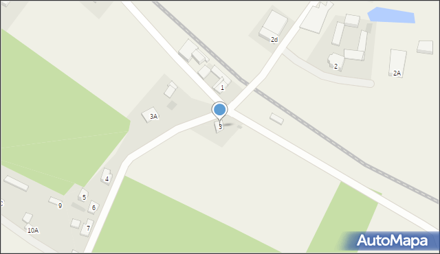 Włoszakowice, Podgórna, 3, mapa Włoszakowice