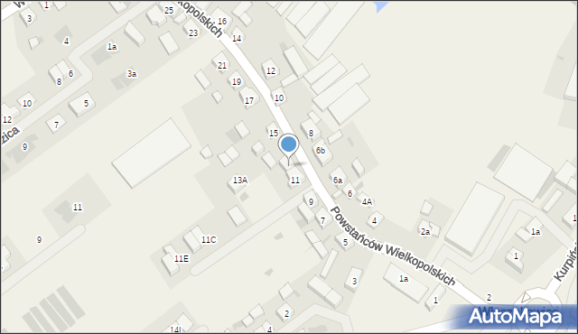 Włoszakowice, Powstańców Wielkopolskich, 13, mapa Włoszakowice