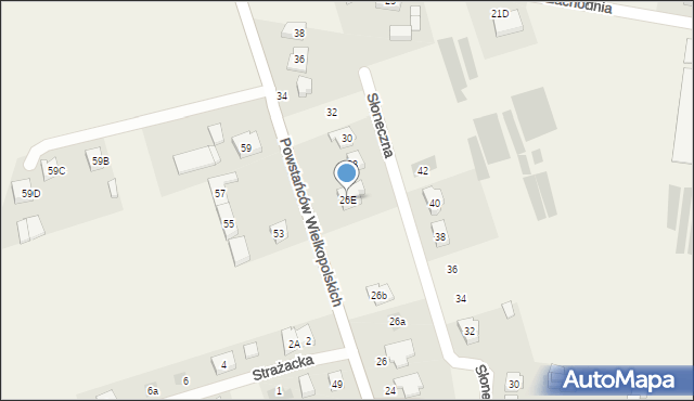 Włoszakowice, Powstańców Wielkopolskich, 26E, mapa Włoszakowice