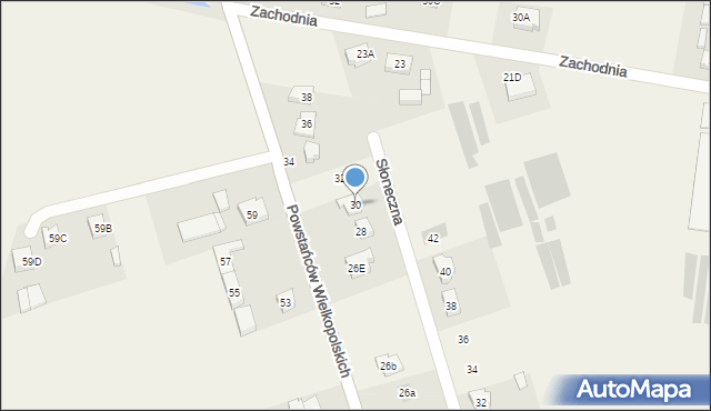 Włoszakowice, Powstańców Wielkopolskich, 30, mapa Włoszakowice