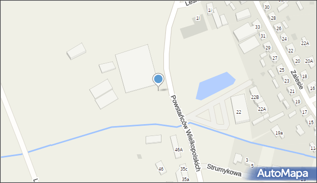 Włoszakowice, Powstańców Wielkopolskich, 39a, mapa Włoszakowice