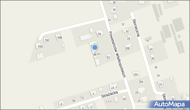 Włoszakowice, Powstańców Wielkopolskich, 55, mapa Włoszakowice