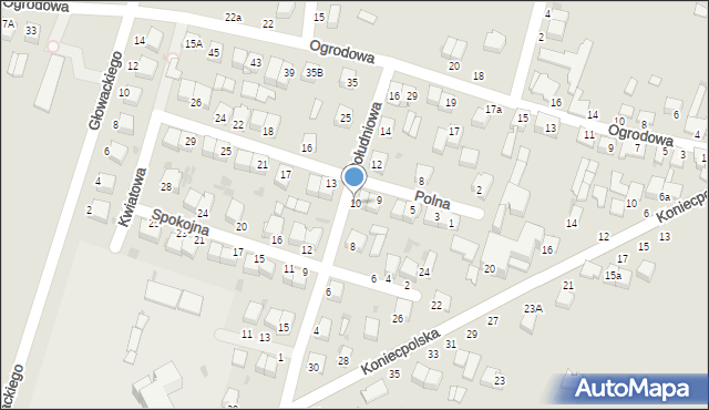 Włoszczowa, Południowa, 10, mapa Włoszczowa