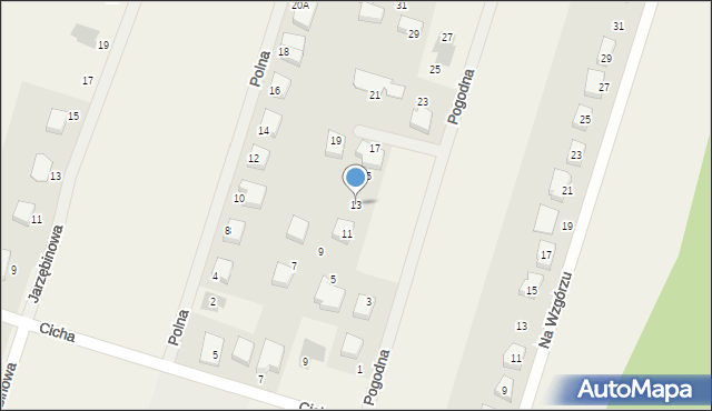 Włynkówko, Pogodna, 13, mapa Włynkówko