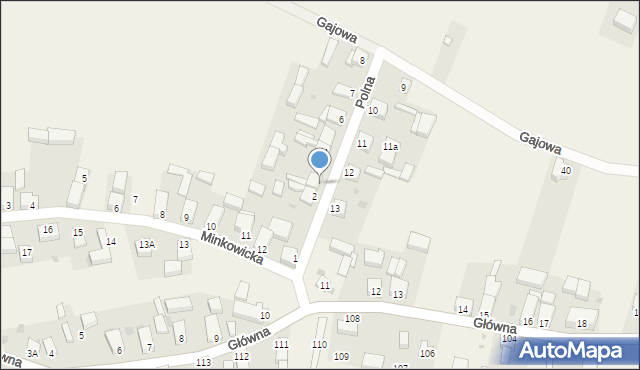 Wójcice, Polna, 3, mapa Wójcice