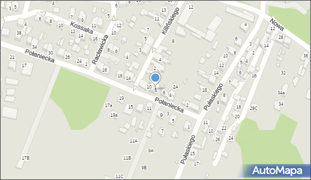 Wojkowice, Połaniecka, 8, mapa Wojkowice