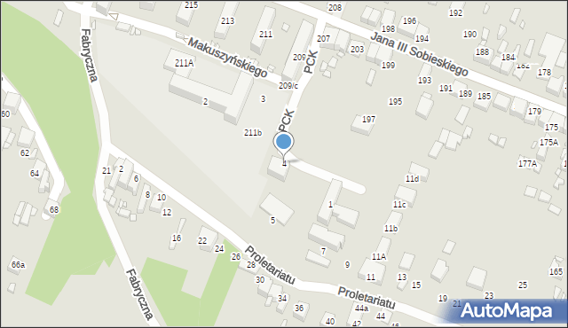 Wojkowice, Polskiego Czerwonego Krzyża, 4, mapa Wojkowice