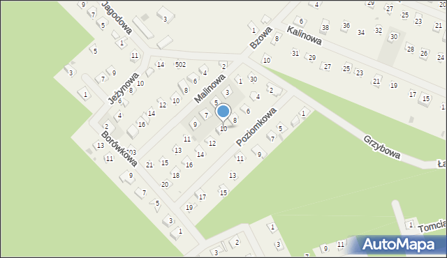 Wojnówko, Poziomkowa, 10, mapa Wojnówko