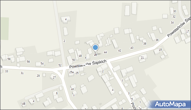 Wojska, Powstańców Śląskich, 46, mapa Wojska