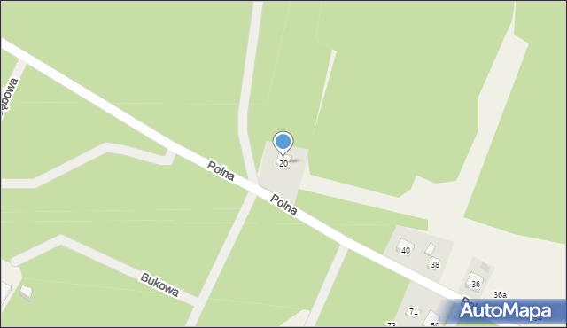 Wojtal, Polna, 20, mapa Wojtal