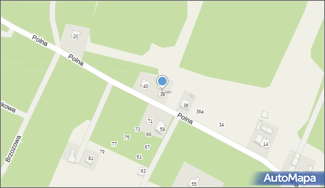 Wojtal, Polna, 38, mapa Wojtal
