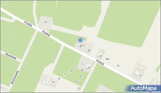 Wojtal, Polna, 40, mapa Wojtal