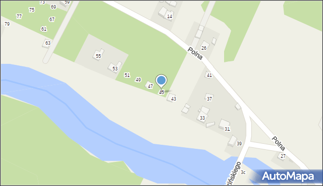 Wojtal, Polna, 45, mapa Wojtal