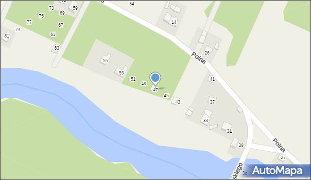 Wojtal, Polna, 47, mapa Wojtal