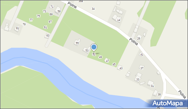 Wojtal, Polna, 51, mapa Wojtal