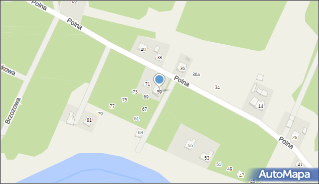 Wojtal, Polna, 59, mapa Wojtal