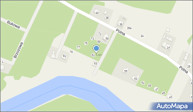 Wojtal, Polna, 65, mapa Wojtal