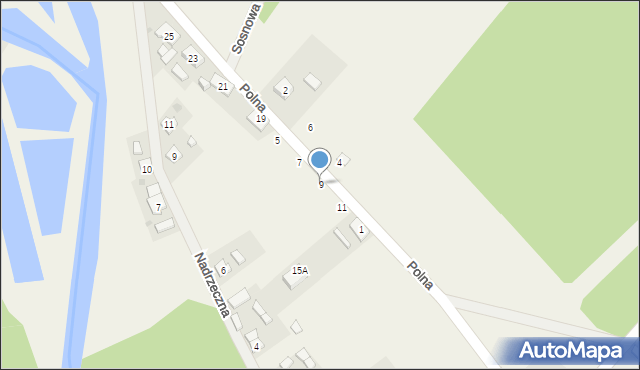 Wojtal, Polna, 9, mapa Wojtal