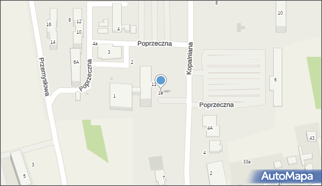 Wola, Poprzeczna, 1a, mapa Wola