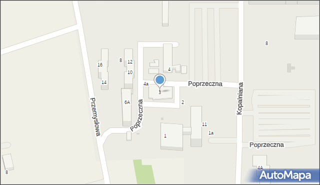 Wola, Poprzeczna, 3, mapa Wola