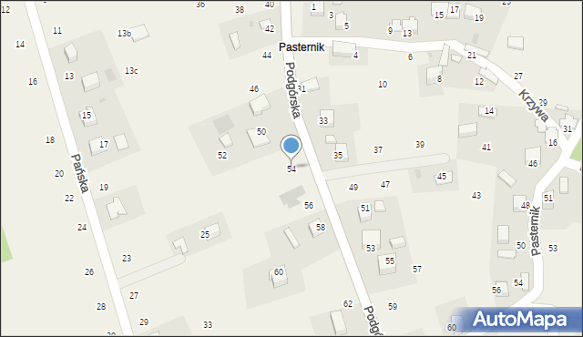 Wola Filipowska, Podgórska, 54, mapa Wola Filipowska