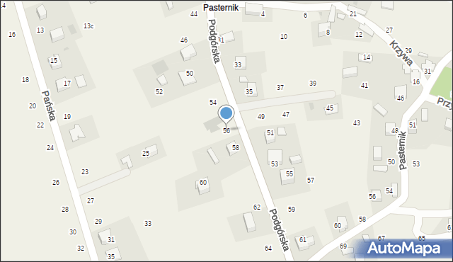 Wola Filipowska, Podgórska, 56, mapa Wola Filipowska