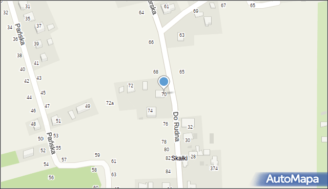 Wola Filipowska, Podgórska, 70, mapa Wola Filipowska