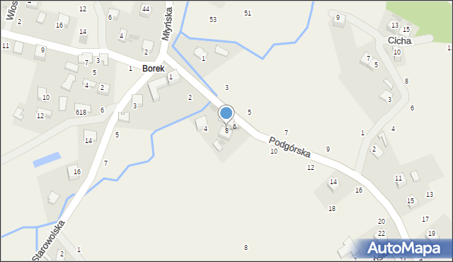 Wola Filipowska, Podgórska, 8, mapa Wola Filipowska