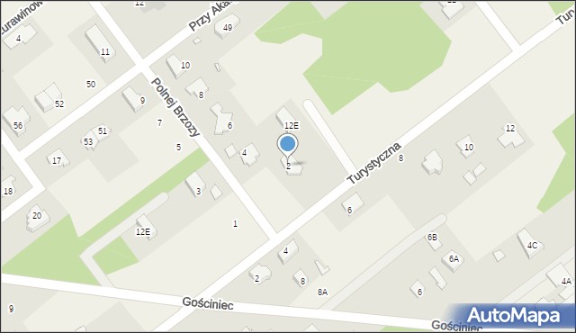 Wola Gołkowska, Polnej Brzozy, 2, mapa Wola Gołkowska