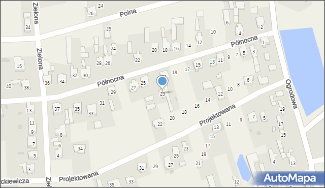 Wola Krzysztoporska, Północna, 23, mapa Wola Krzysztoporska