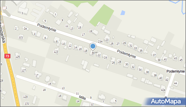 Wola Morawicka, Podemłynie, 20, mapa Wola Morawicka