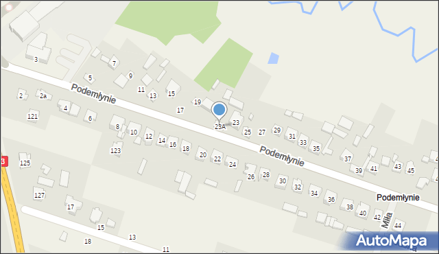 Wola Morawicka, Podemłynie, 23A, mapa Wola Morawicka