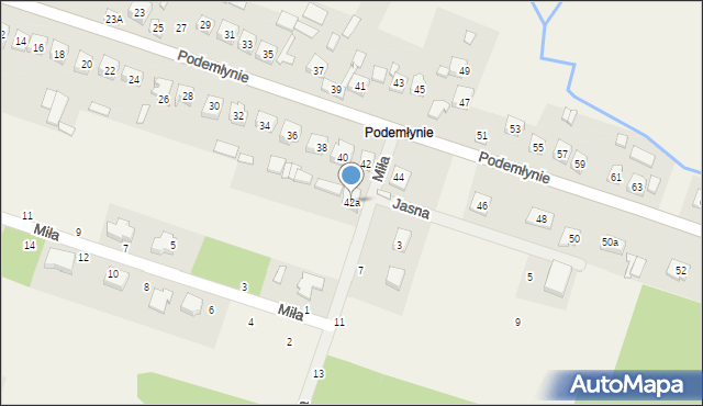 Wola Morawicka, Podemłynie, 42a, mapa Wola Morawicka