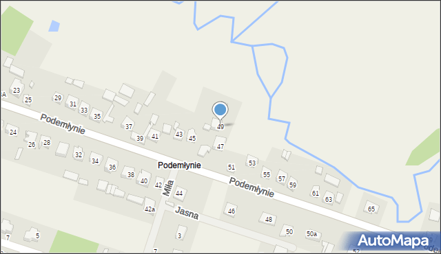 Wola Morawicka, Podemłynie, 49, mapa Wola Morawicka