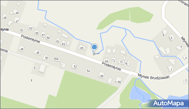 Wola Morawicka, Podemłynie, 67, mapa Wola Morawicka