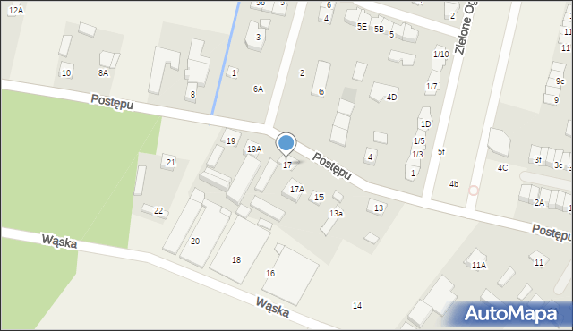 Wola Mrokowska, Postępu, 17, mapa Wola Mrokowska