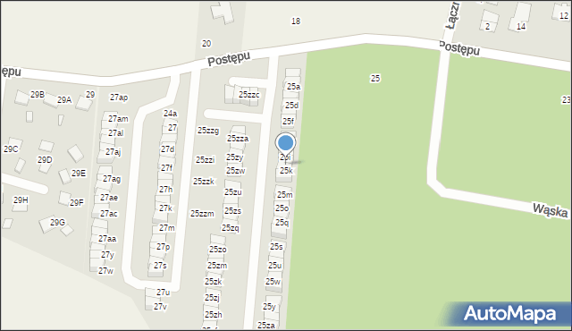 Wola Mrokowska, Postępu, 25j, mapa Wola Mrokowska