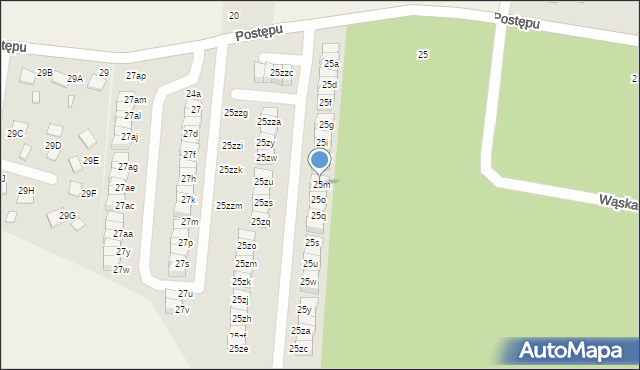 Wola Mrokowska, Postępu, 25m, mapa Wola Mrokowska