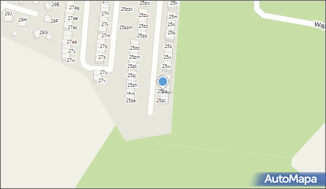Wola Mrokowska, Postępu, 25zb, mapa Wola Mrokowska