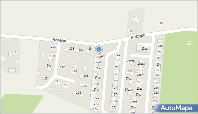Wola Mrokowska, Postępu, 27am, mapa Wola Mrokowska
