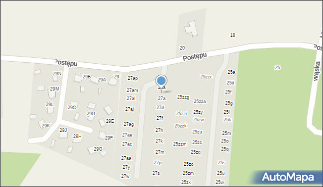 Wola Mrokowska, Postępu, 27b, mapa Wola Mrokowska