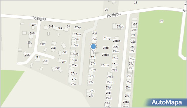 Wola Mrokowska, Postępu, 27g, mapa Wola Mrokowska