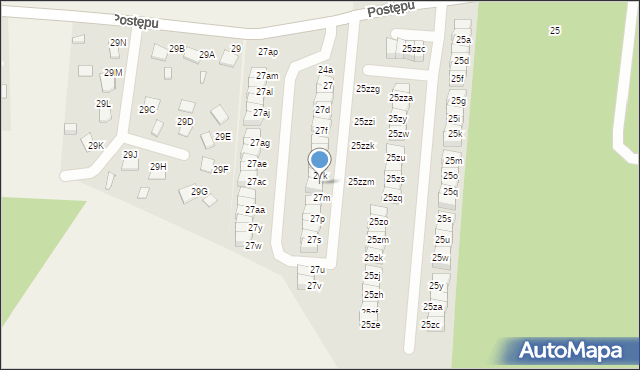 Wola Mrokowska, Postępu, 27l, mapa Wola Mrokowska